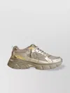 Golden Goose Laminated Leather Suede And Net Sneakers In Multi