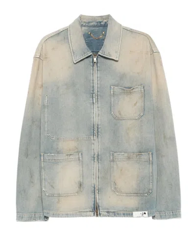 GOLDEN GOOSE GOLDEN GOOSE DELUXE BRAND ZIP-UP DENIM SHIRT JACKET