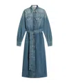 Golden Goose Shirt Dress In Denim In Blue