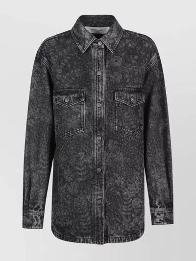 Golden Goose Laser Flower Print Boyfriend Shirt In Multi