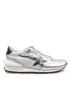Golden Goose Marathon Nylon Sneakers With Silver Ripstop And Black Star Shoes