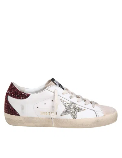 Golden Goose Leather And Suede Sneakers In Wht/bor/silver