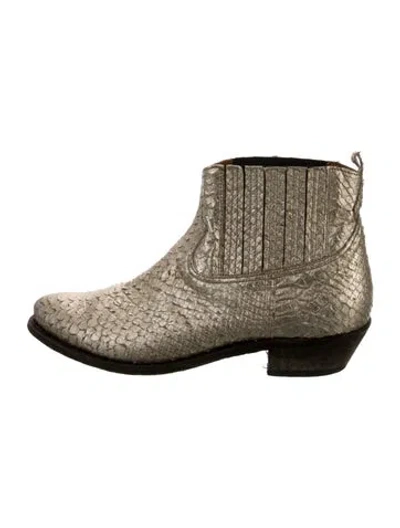 Pre-owned Golden Goose Leather Animal Print Chelsea Boots