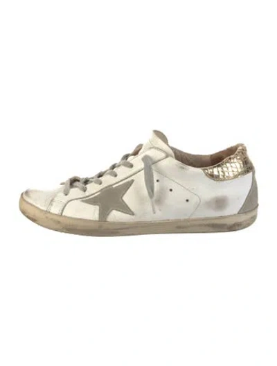 Pre-owned Golden Goose Leather Animal Print Sneakers In Multi
