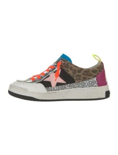 Pre-owned Golden Goose Leather Animal Print Sneakers In Neutral