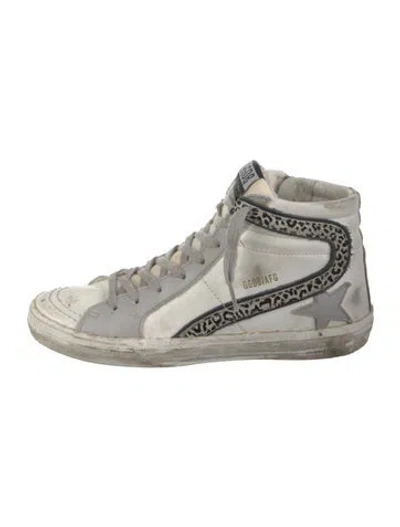 Pre-owned Golden Goose Leather Animal Print Sneakers In Neutral