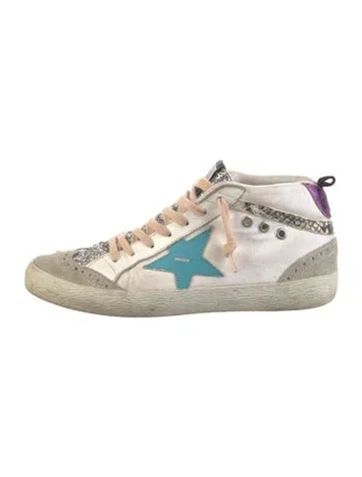 Pre-owned Golden Goose Leather Animal Print Sneakers In Neutral