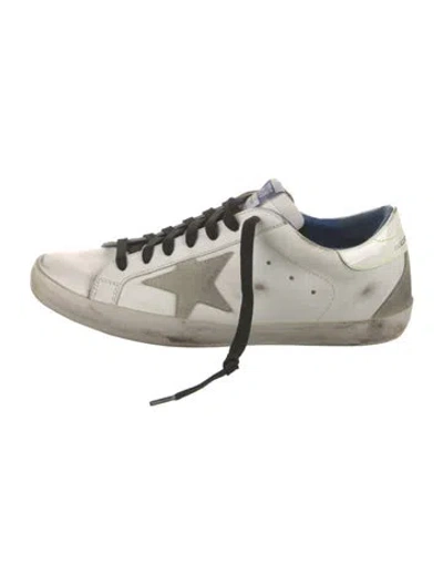 Pre-owned Golden Goose Leather Animal Print Sneakers In White
