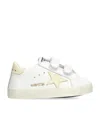 Golden Goose Leather Baby School Sneakers In Yellow