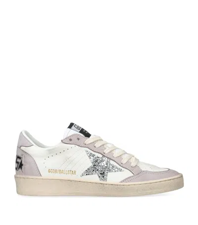 Golden Goose Leather Ball Star Sneakers In White