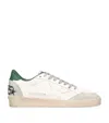 Golden Goose Off-white Calf Leather Sneakers With Signature Star Patch In Green