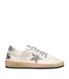 Golden Goose Ball Star Leather Sneakers In White