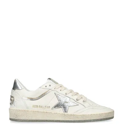 Golden Goose Leather Ball Star Sneakers In White