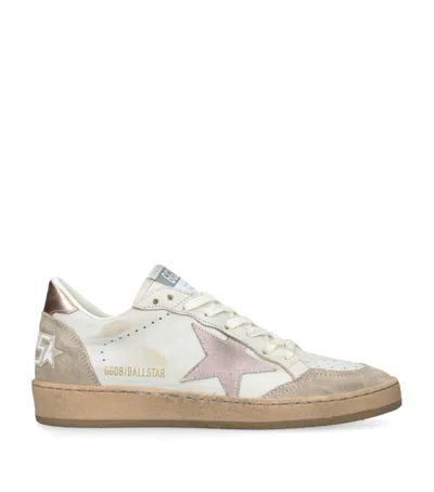 Golden Goose Leather Ball Star Sneakers In White