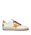 Golden Goose Leather Ball Star Sneakers In White