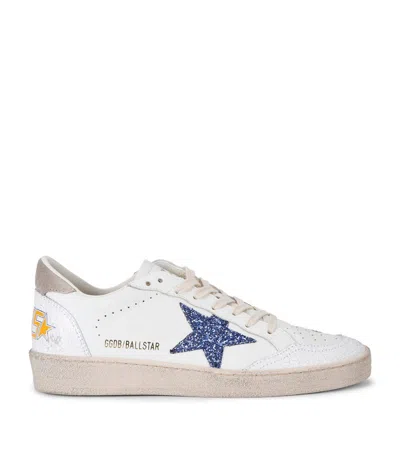 Golden Goose Leather Ball Star Sneakers In White/oth
