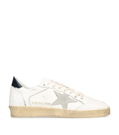 Golden Goose Leather Ball Star Sneakers In White/ice/black