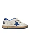 Golden Goose White June Sneakers For Kids With Star And Logo In White