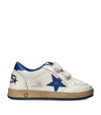 Golden Goose White June Sneakers For Kids With Star And Logo