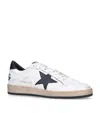 Golden Goose Women's Ball Star Sneakers In White Nappa Leather With Black Leather Star And Heel Tab In White