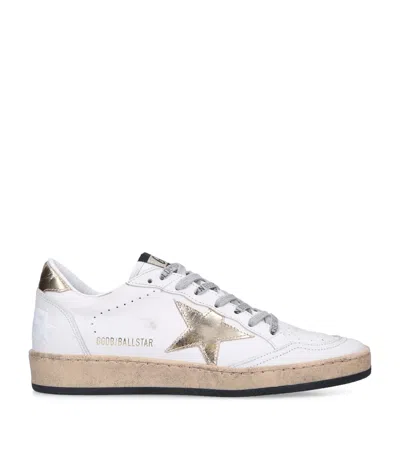 Golden Goose Leather Ball Star Sneakers In White