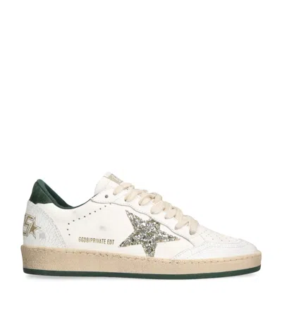 Golden Goose Leather Ball Star Sneakers In White