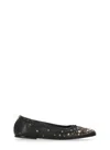 Golden Goose Leather Ballet Shoes In Black