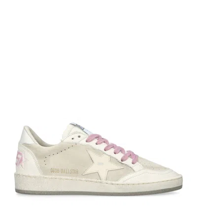 Golden Goose Leather Ballstar Sneakers In White