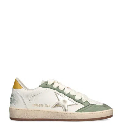 Golden Goose Leather Ballstar Sneakers In Green