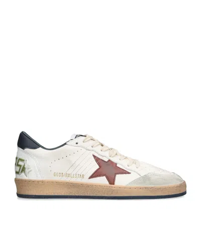 Golden Goose Leather Ballstar Sneakers In White