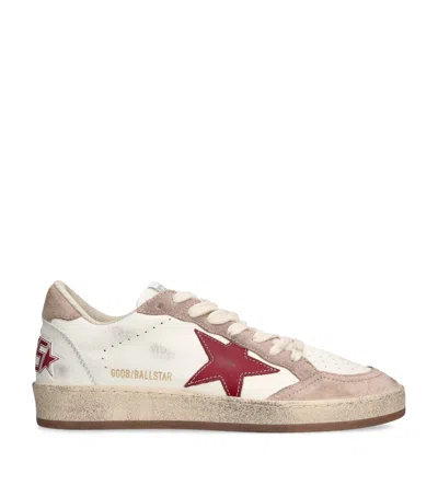 Golden Goose Leather Ballstar Sneakers In White/oth