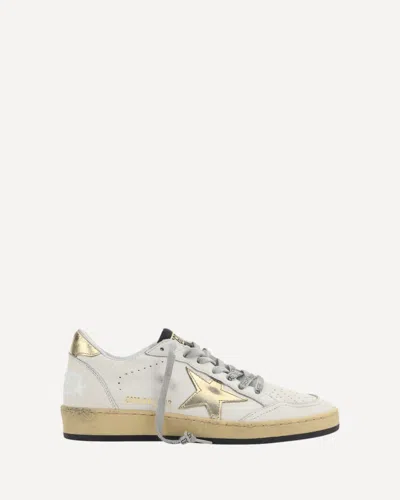 Golden Goose Leather Ballstar Sneakers In Gray
