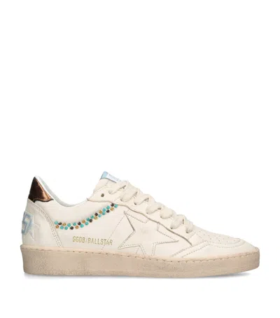Golden Goose Leather Ballstar Sneakers In White
