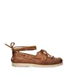 Golden Goose Leather Barca Boat Shoes In Brown