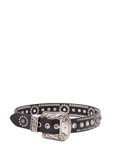 Golden Goose Leather Belt In Black