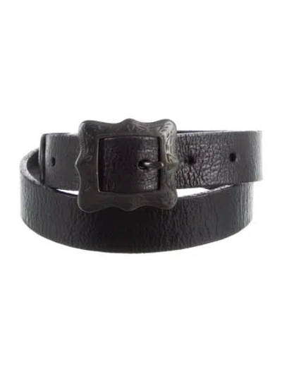 Pre-owned Golden Goose Leather Belt In Black