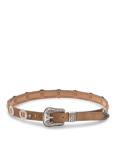 Golden Goose Leather Belt In Brown