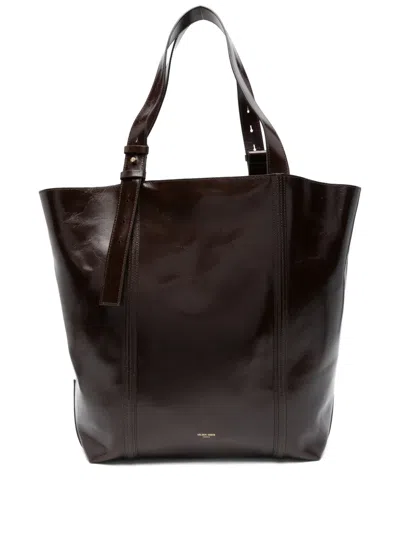 Golden Goose Leather Belt-detail Tote Bag In Brown