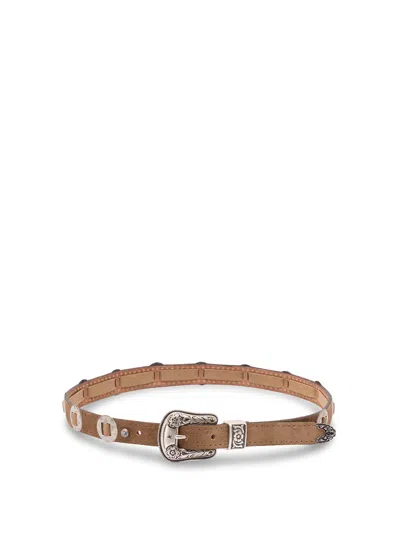 Golden Goose Leather Belt In Multi