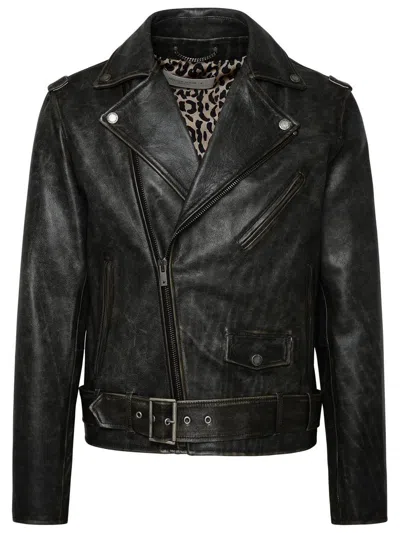 GOLDEN GOOSE GOLDEN GOOSE LEATHER BIKER JACKET