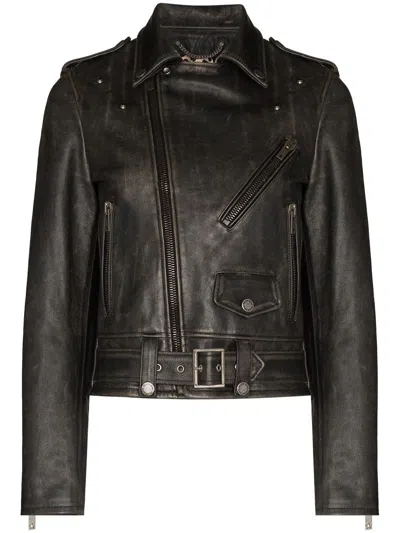 GOLDEN GOOSE LEATHER BIKER JACKET