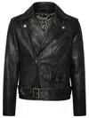 Golden Goose Golden Biker Jacket In Black
