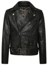Golden Goose Golden Biker Jacket In Black