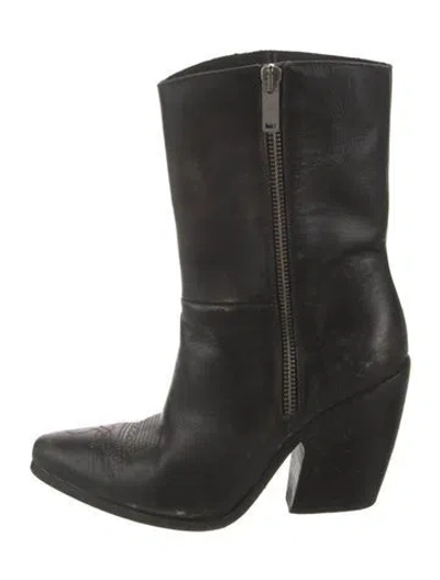 Pre-owned Golden Goose Leather Boots In Black