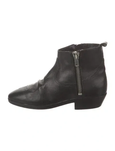 Pre-owned Golden Goose Leather Boots In Black
