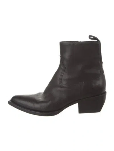 Pre-owned Golden Goose Leather Boots In Black