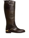 Golden Goose Charlie Distressed Leather Upper With Accessories Boots Brown In Brown
