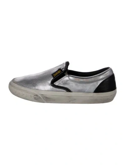 Pre-owned Golden Goose Leather Colorblock Pattern Oxfords