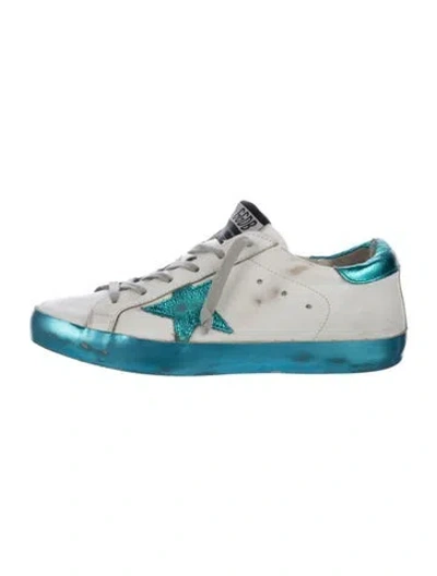 Pre-owned Golden Goose Leather Colorblock Pattern Sneakers In Multi