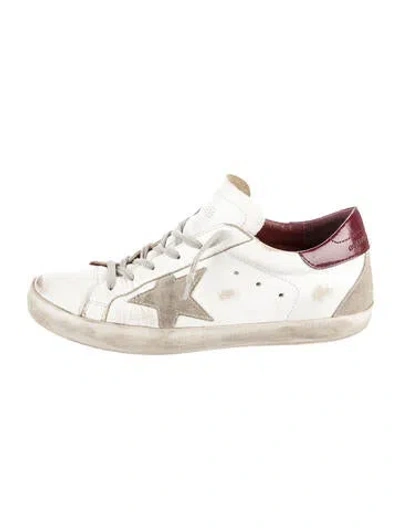 Pre-owned Golden Goose Leather Colorblock Pattern Sneakers In Multi